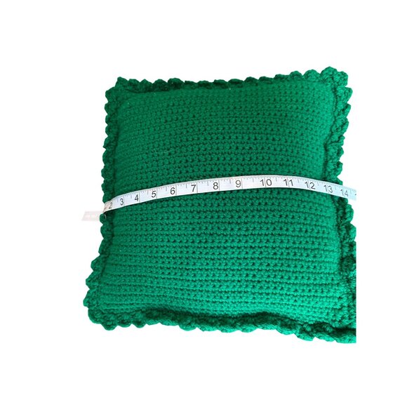 Handmade Crochet Santa Claus Throw Pillow Christmas Holiday Decor - Picture 6 of 7